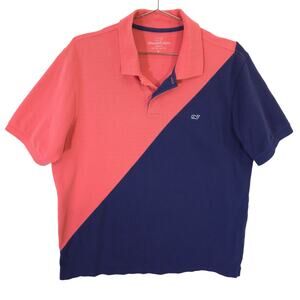 Vineyard Vines Pink and Blue Polo Shirt